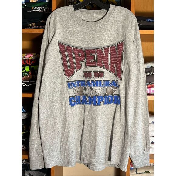 Vintage 90s University Of Pennsylvania Intramural Champions L/S Tee - Picture 1 of 5